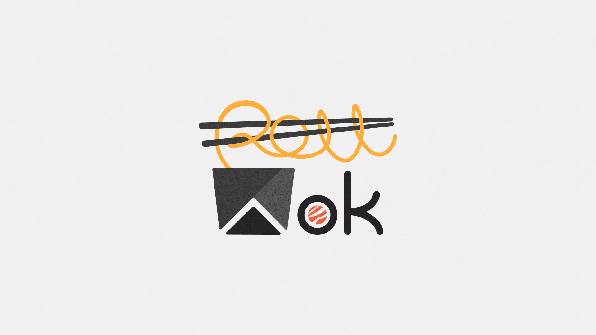 Разработка логотипа суши-бара «Roll Wok Club» в Уссурийске