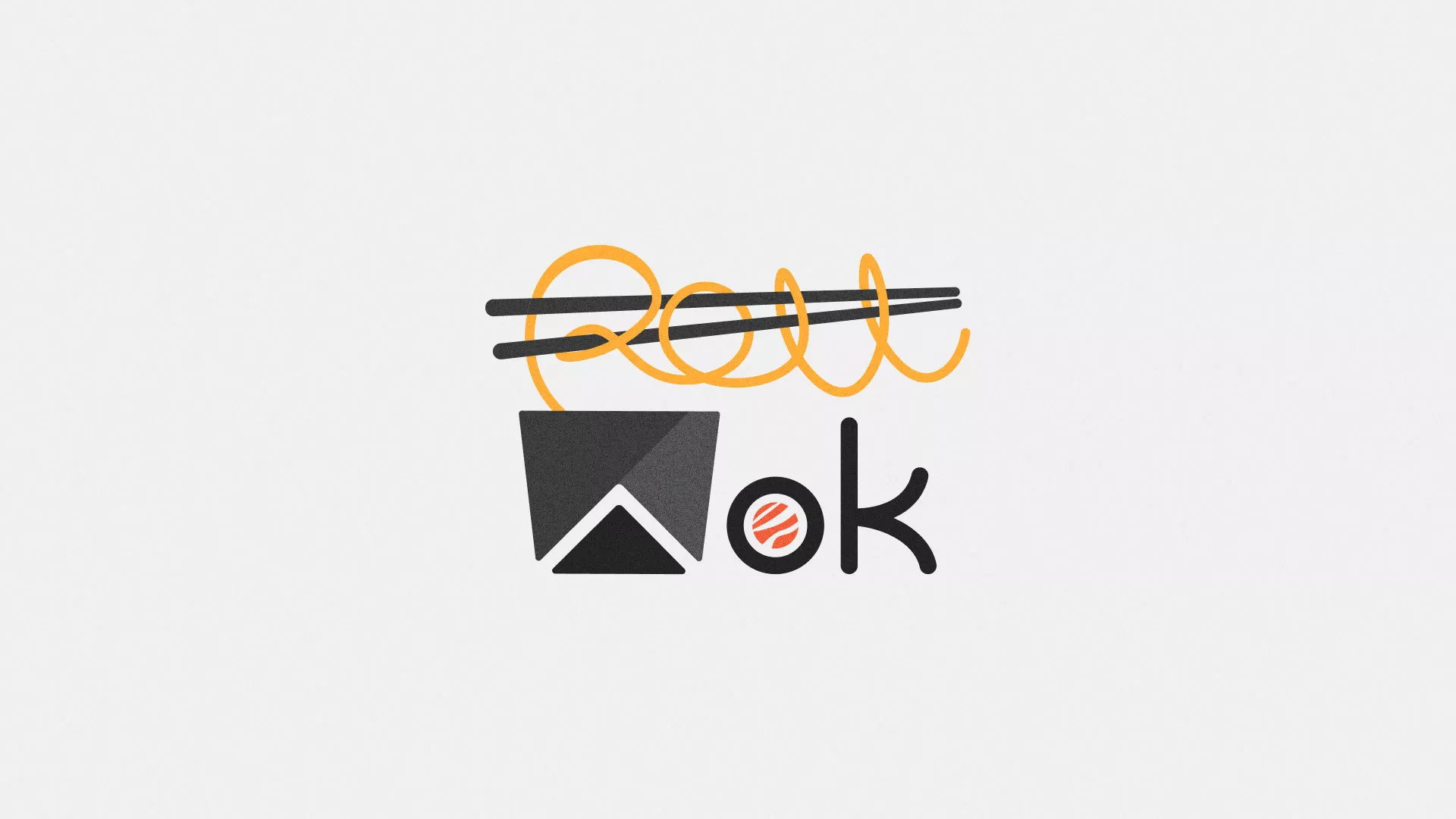 Разработка логотипа в Уссурийске для суши-бара «Roll Wok Club»